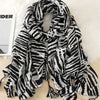 Casual Zebra Print Scarf