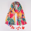 Colourful Leaf Print Scarf