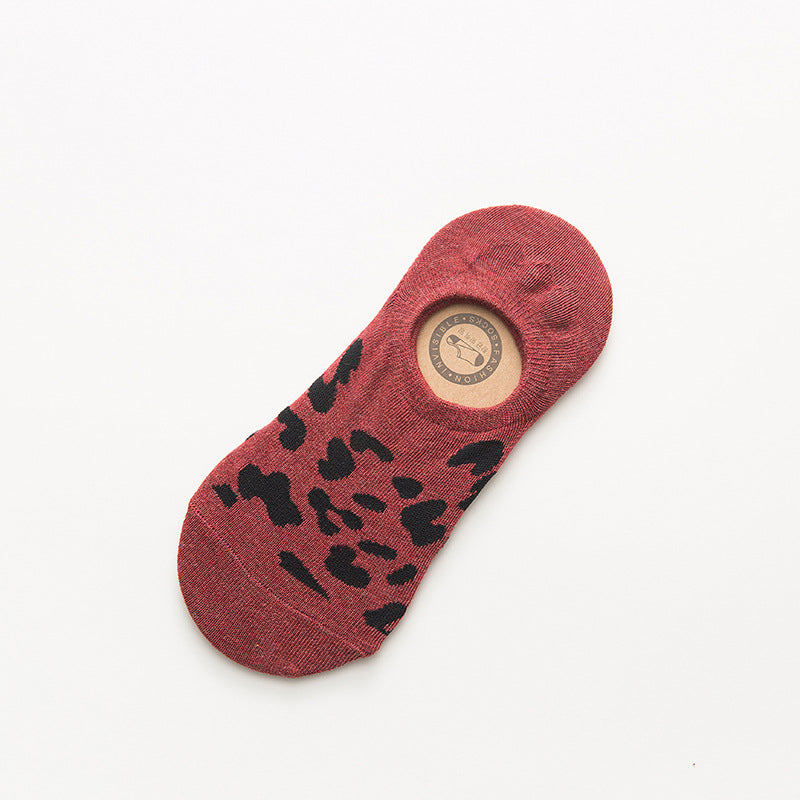 Leopard Print Casual Socks