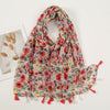 Vintage Floral Print Scarf