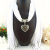 Heart Pendant Vintage Scarf