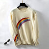 Casual Rainbow Knit Sweater