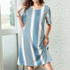 Casual Stripete Kjole