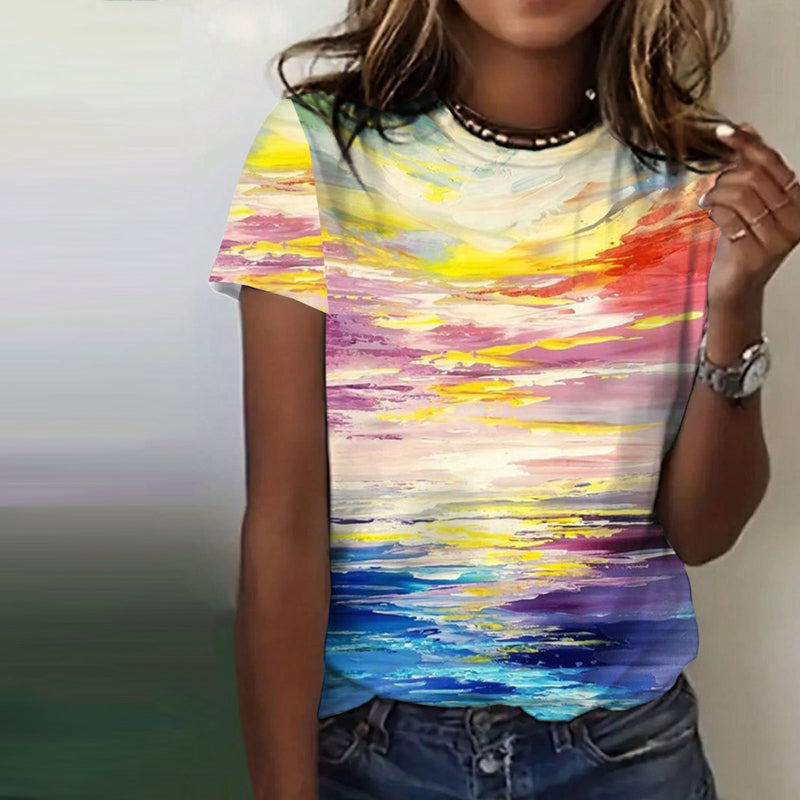 Farverig Gradient T-Shirt