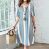 Casual Stripete Kjole
