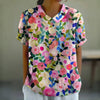Fargerik Bluse Med Blomstertrykk