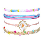 Flower Braided Bracelet Set