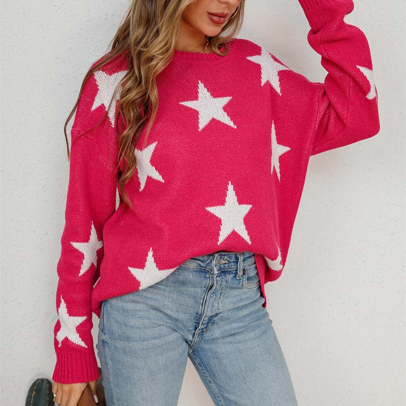Casual Star Knit Sweater