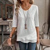 Casual Ensfarget Bluse