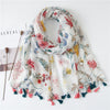 Vintage Floral Print Scarf