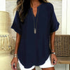 Elegant Ensfarget Bluse