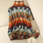 Kolorowy kraciasty sweter