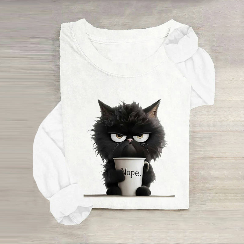 Creative Cat Print T-Shirt