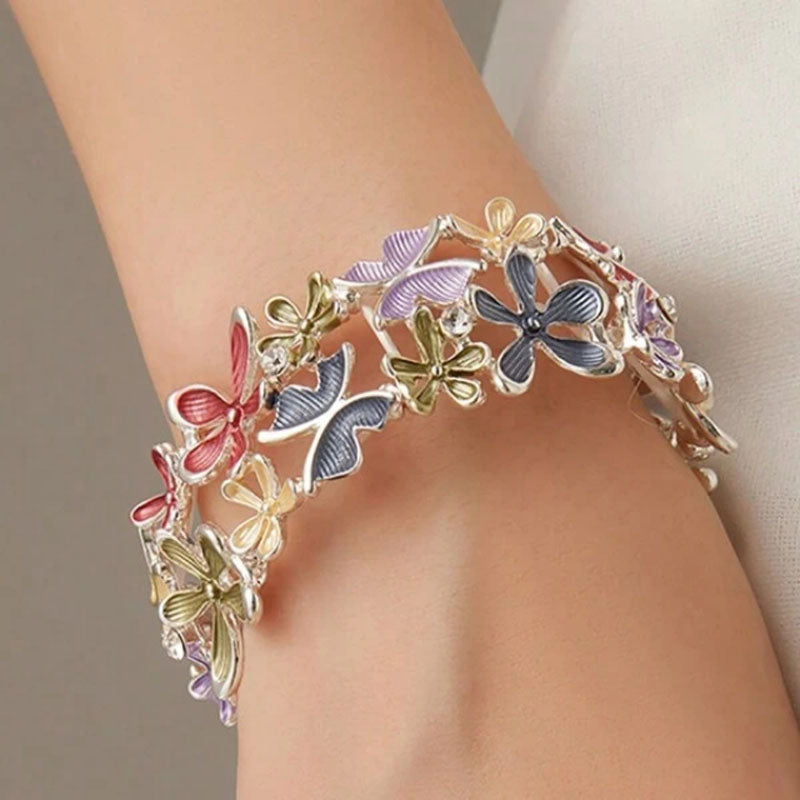Färgglada Fjärilsblomma Armband