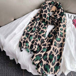 Casual Leopardprint Tørklæde