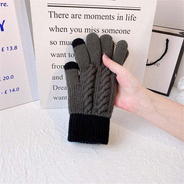 Varme Kabelstrikkede Handsker