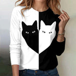 Kreatywna koszulka z drukiem kota