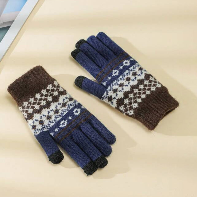 Vintage Etniska Varma Handskar