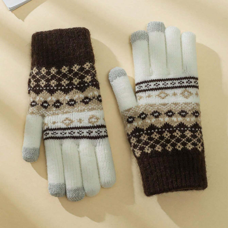 Vintage etniczne ciepłe rękawiczki
