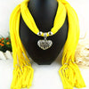 Heart Pendant Vintage Scarf