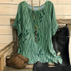 Vintage Leaf Print Blouse