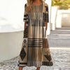 Vintage Geometric Print Dress