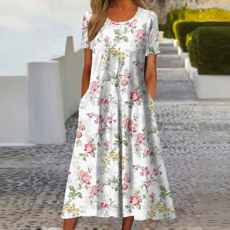 Casual Floral Print Dress