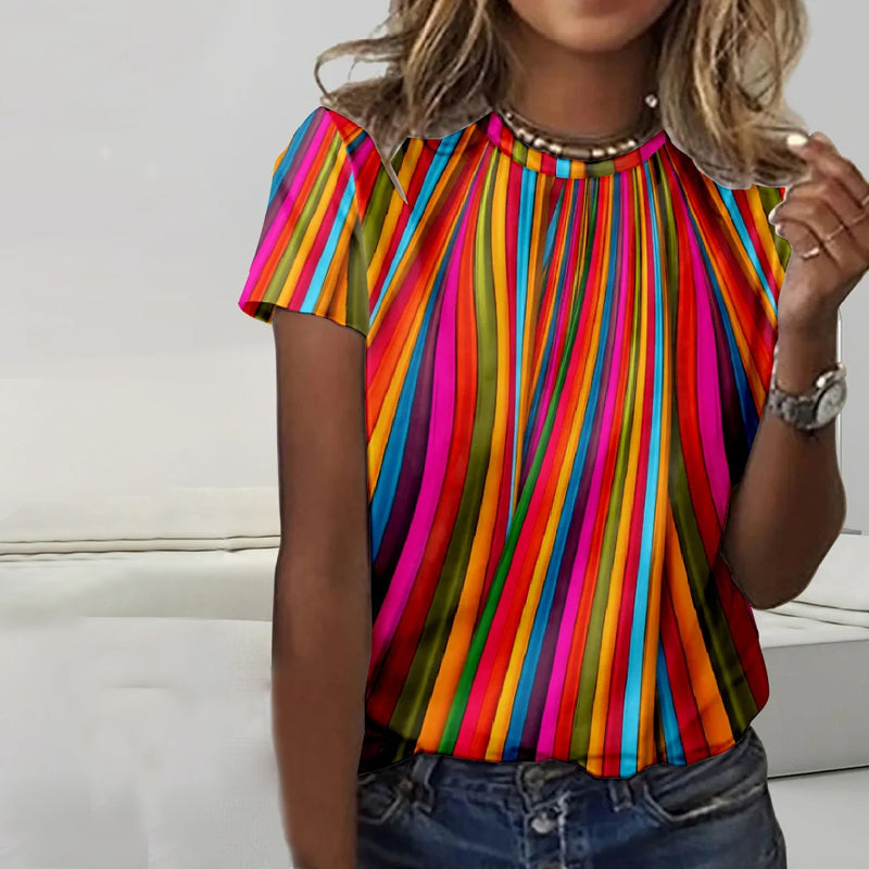 Casual Colourful Striped T-Shirt