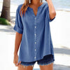 Casual Ensfarget Bluse