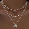 Vintage Bow Pendant Necklace