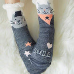 Cartoon Cat Plush Socks