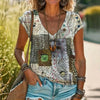 Vintage Abstract Print T-Shirt