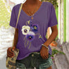 Afslappet T-Shirt Med Blomsterprint