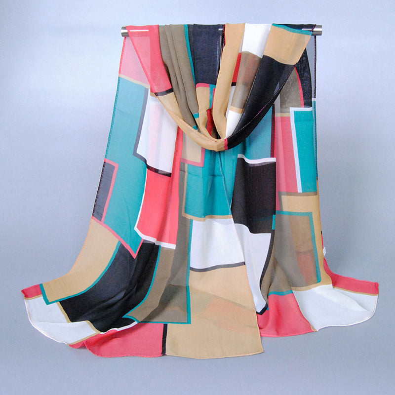 Kolorowy geometryczny szalik do druku