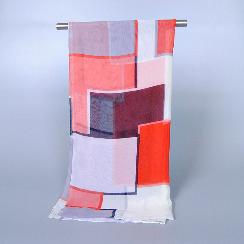 Kolorowy geometryczny szalik do druku