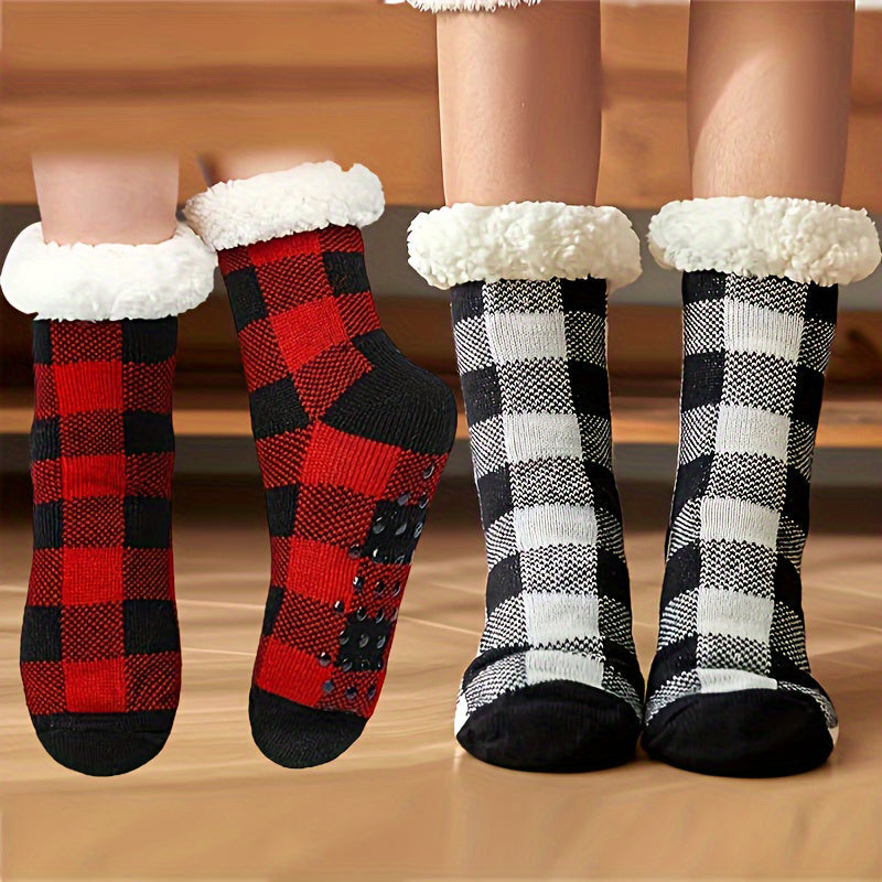 Vintage Plaid Warm Socks