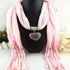 Heart Pendant Vintage Scarf