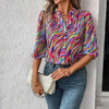Colourful Abstract Print Blouse