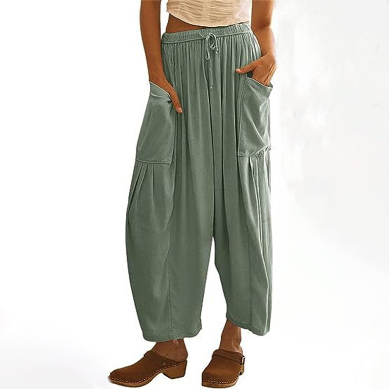 【Bawełniana i lniana】 Wygodne powodowe spodnie