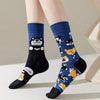 Asymmetrical Animal Print Socks