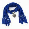 Heart Pendant Vintage Scarf