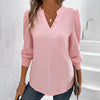 Ensfarvet Casual Bluse