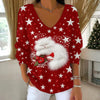 Christmas Cat Print T-Shirt