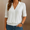 Casual Ensfarget Bluse
