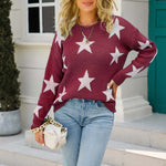 Afslappet Stjernestrikket Sweater
