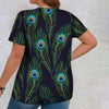 Peacock Peather Print T-shirt