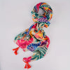Colourful Leaf Print Scarf