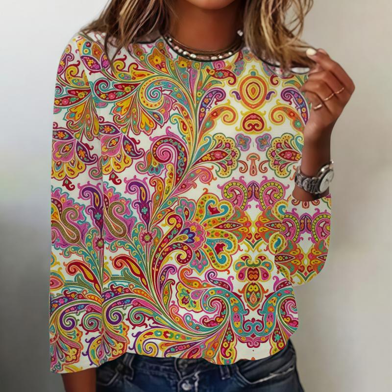 Vintage Ethnic Print T-Shirt