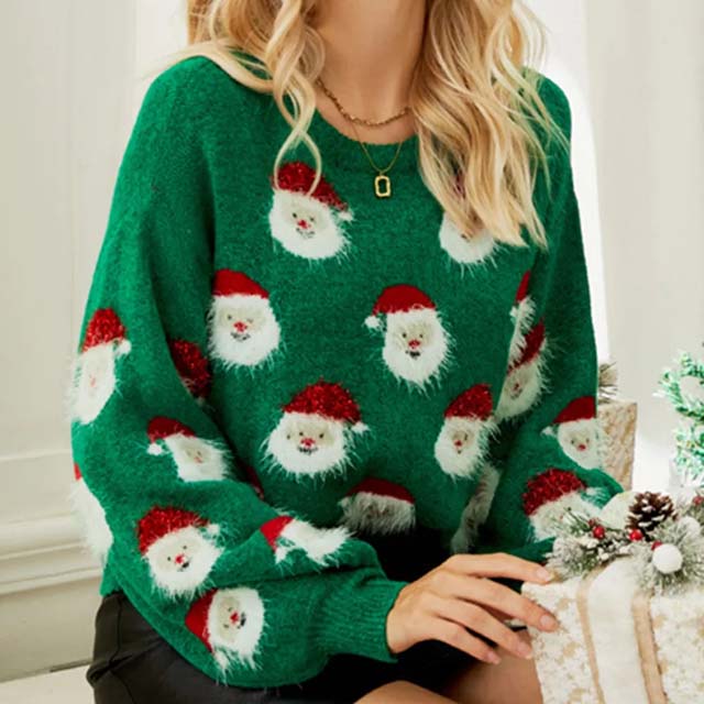 Afslappet julestrik sweater