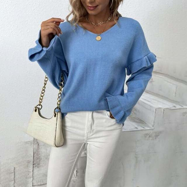 Casual Solid Colour Sweater